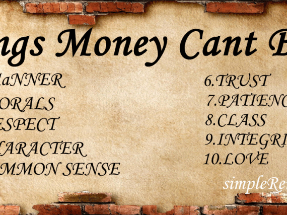 Things money can’t buy